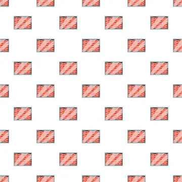 Ground meat plastic packages repeating pattern seamless graphic Stock Illustration