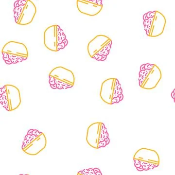 Ground meat vector seamless pattern Illustrazione stock