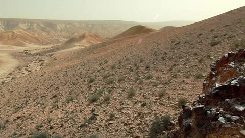 Ground of mitzpe ramon crater Stock Footage 74073643