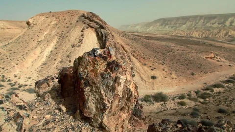 Ground of mitzpe ramon crater Stock Footage 74073652
