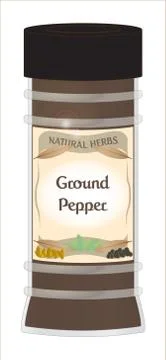 Ground pepper Illustrazione stock
