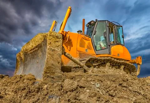 Into the ground. Stock Photos