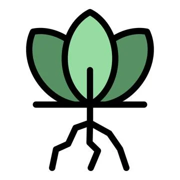 Ground plant icon vector flat Illustrazione stock