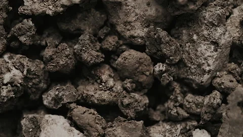 Ground pulsating, in slow motion.  Macro. Close up. Concept: earthquake. Stock Footage 151976322