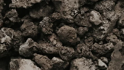 Ground pulsating, in slow motion.  Macro. Close up. Concept: earthquake. Stock Footage 151976341