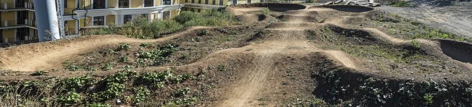 Ground pump track 스톡 사진