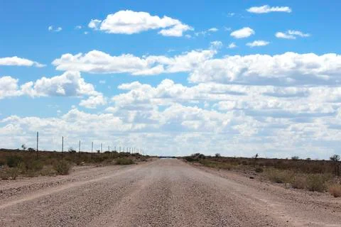 Ground road through the desert Stock Photos