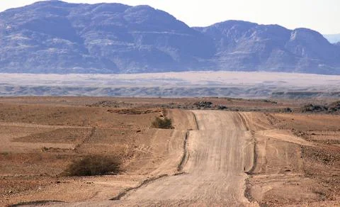 Ground road through the desert Stock Photos