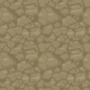 Ground seamless pattern, brown soil background for game design. Stock Illustration