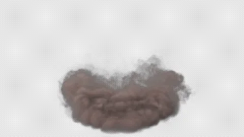 Ground smoke blowing dust looping on alpha background in 4K Stock Footage 237614536