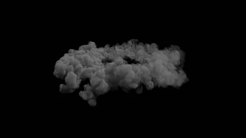 Ground Smoke Shockwave Explosion, black ... | Stock Video | Pond5