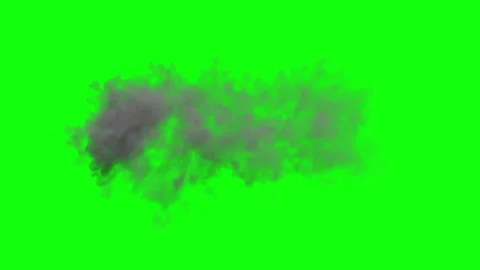 Ground Smoke Shockwave Explosion, Green Screen Chromakey Stock Footage 157585192