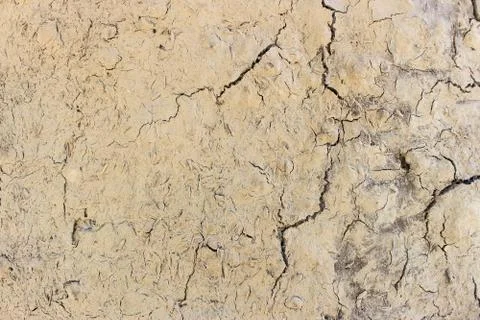 Ground soil crack erosion texture background Fotos Stock