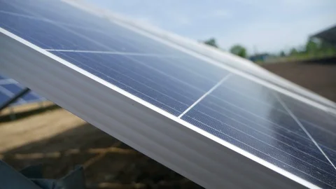 Ground solar power station Stock Footage 89807965