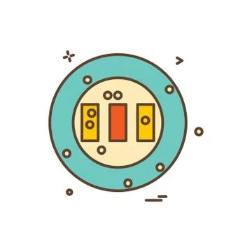 Ground stadium cricket icon vector design Stock Illustration