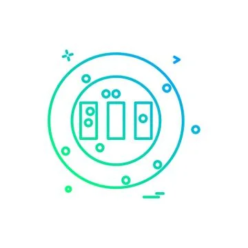 Ground stadium cricket icon vector design Stock Illustration