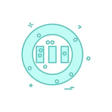 Ground stadium cricket icon vector design 스톡 일러스트