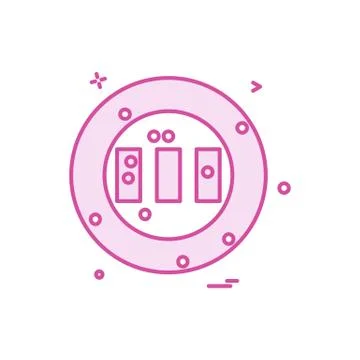 Ground stadium cricket icon vector design Illustrazione stock