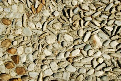 Ground stone in the garden Stock Photos