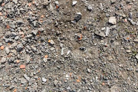 Ground stone grey background of many small stones Foto stock