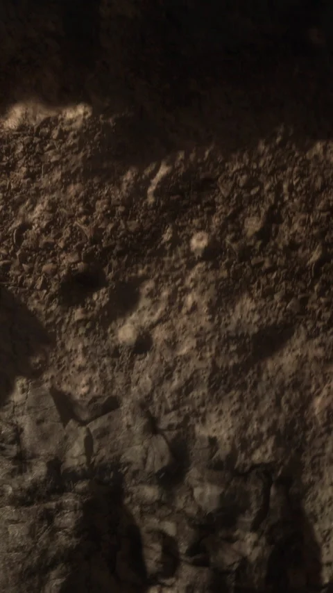 Ground with texture and shadows seen in low light conditions Stock Footage 345008145
