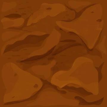 Ground texture, soil top view in cartoon style seamless. Game interface Stock Illustration