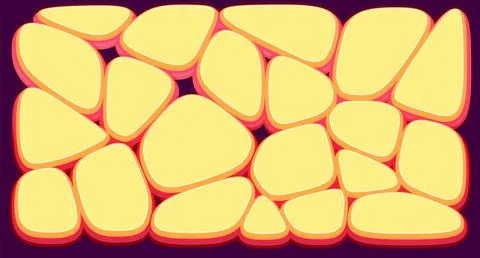 Ground texture with stones for game development in casual cartoon style Stock Illustration