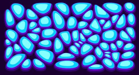 Ground texture with stones for game development in casual cartoon style Stock Illustration