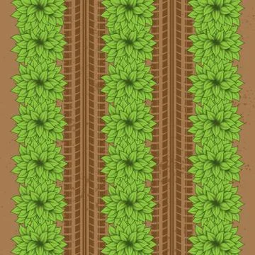 Ground tire tracks Stock Illustration