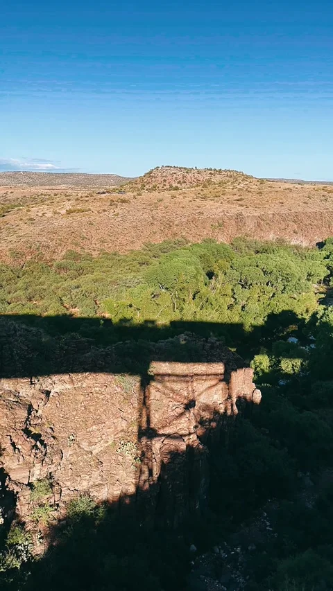 Ground, train, shadows, valley, dirt, moving train Video stock 252092139