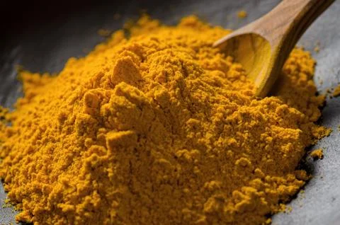 Ground turmeric Stock Photos