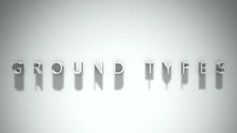 ground types 3D title animation white te... | Stock Video | Pond5