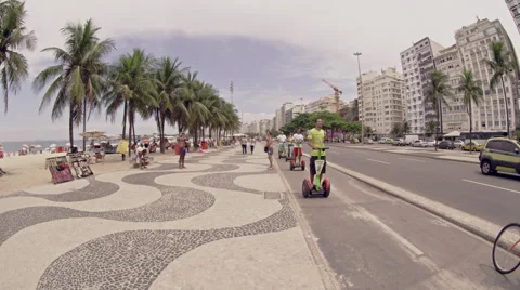 Ground view at Copacabana Beach Stock Footage 64863740