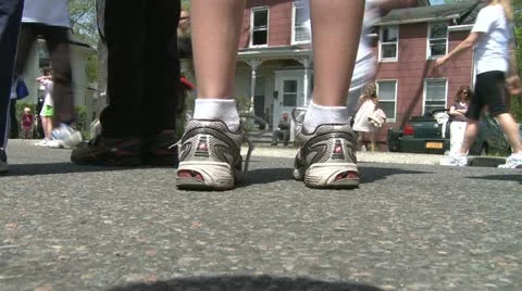 Ground view of marathon (3 of 7) Stock Footage 19622105
