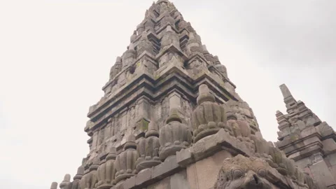 Ground view of Prambanan temple (candi prambanan). Stock-Footage 248885860