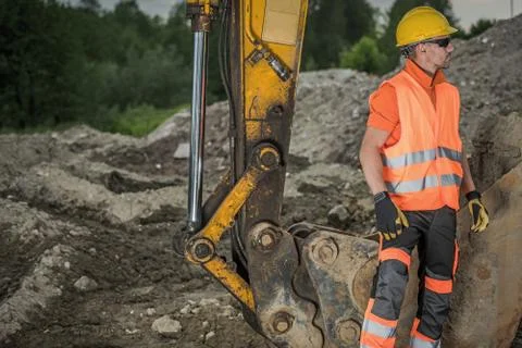Ground Works Supervisor.  Stock Photos