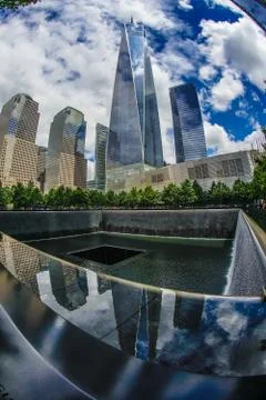 Ground Zero and One World Trade Center Stock Photos