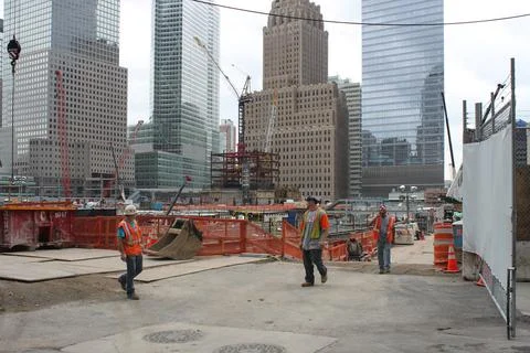 Ground Zero construction site in New York Stock Photos
