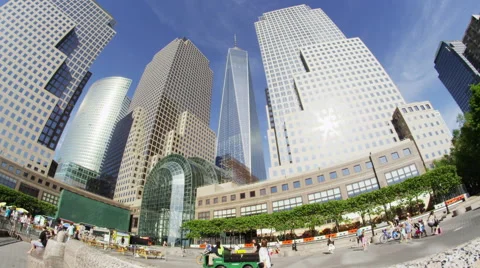 Ground Zero super wide New York City Video stock 41689996