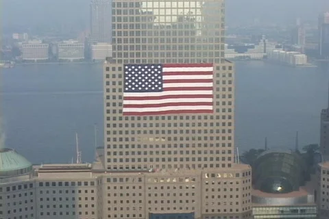 Ground Zero - tilt down from WFC Stock Footage