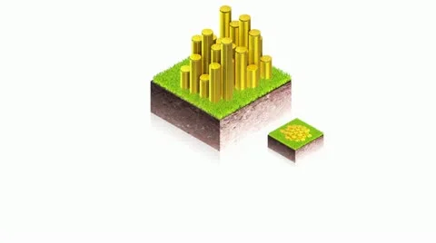 Groundblock coins2 Stock Footage 11479847