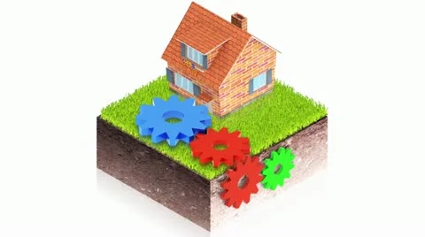 Groundblock gears Stock Footage 11479846