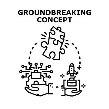 Groundbreaking concept finding solution and engineering innovation イラスト素材