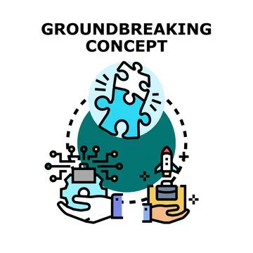 Groundbreaking concept finding solution and engineering innovation イラスト素材