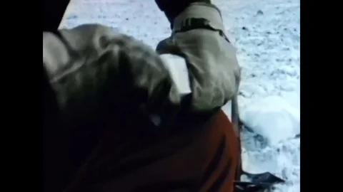 Groundbreaking for a nuclear power station at McMurdo Sound, the assembly of Stock Footage