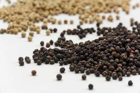 Grounded Black Pepper Stock Photos