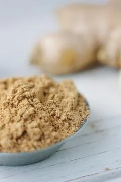 Grounded ginger root Stock Photos