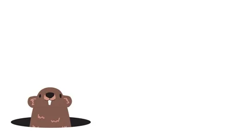 Groundhog animation, funny Groundhog Day illustration, 4K Stock Footage 231741392