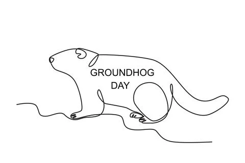 Groundhog day celebration Stock Illustration