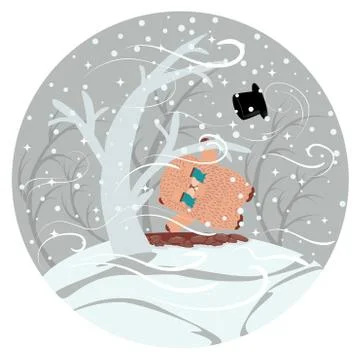 Groundhog day greeting Ilustração Stock